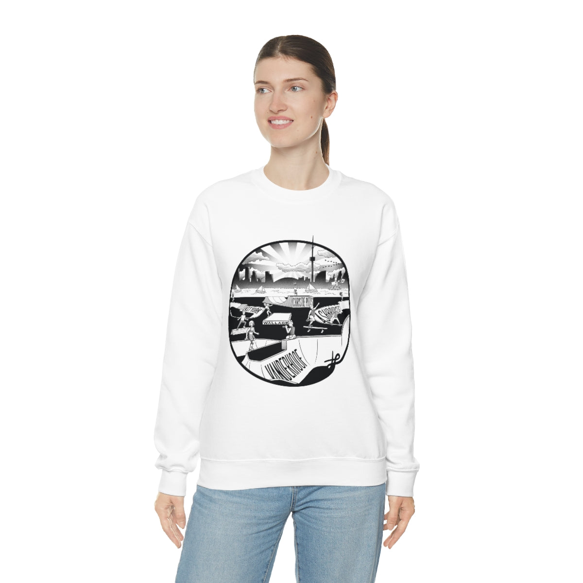 Toronto Parks x Lady Trample Crewneck Sweatshirt (Black Print)