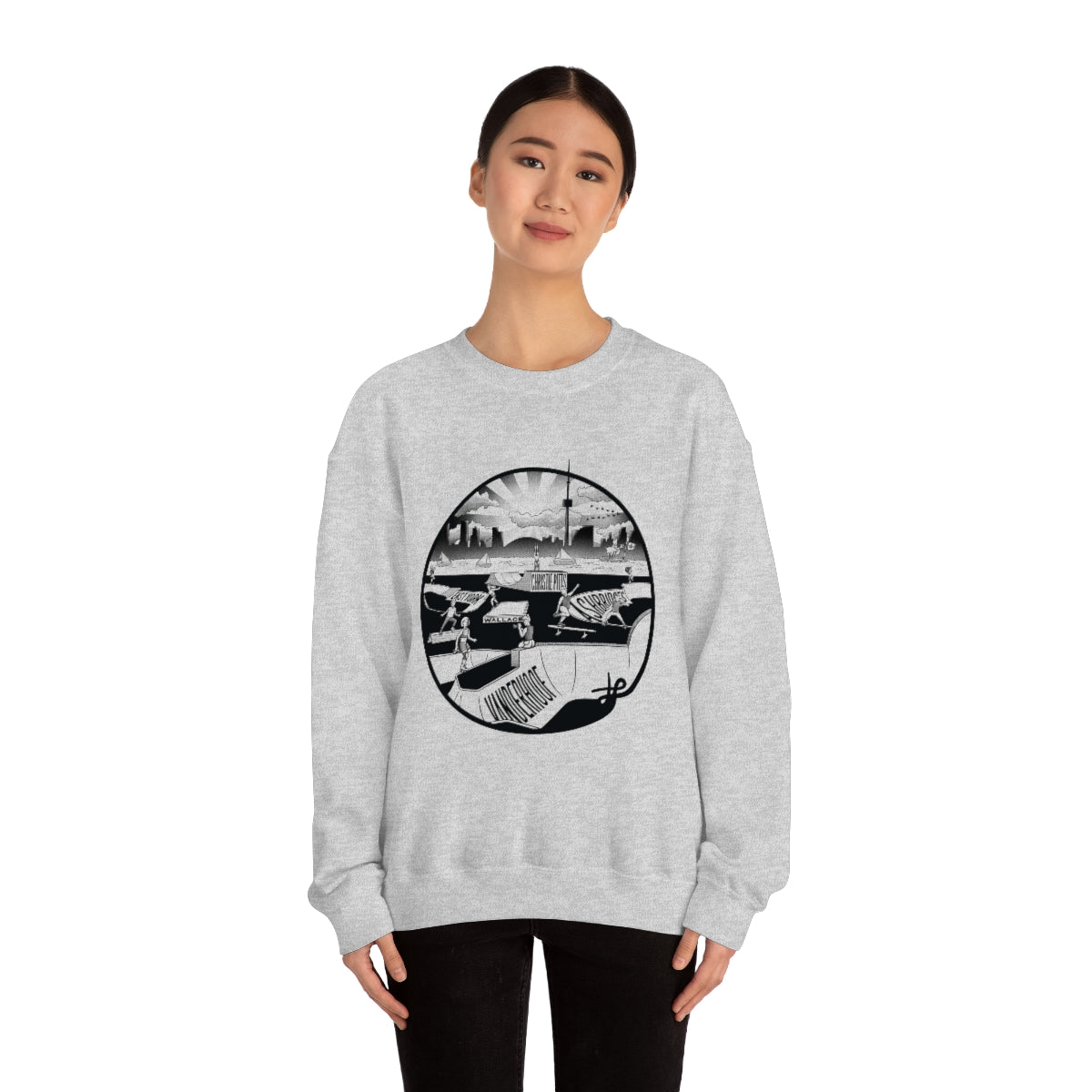 Toronto Parks x Lady Trample Crewneck Sweatshirt (Black Print)